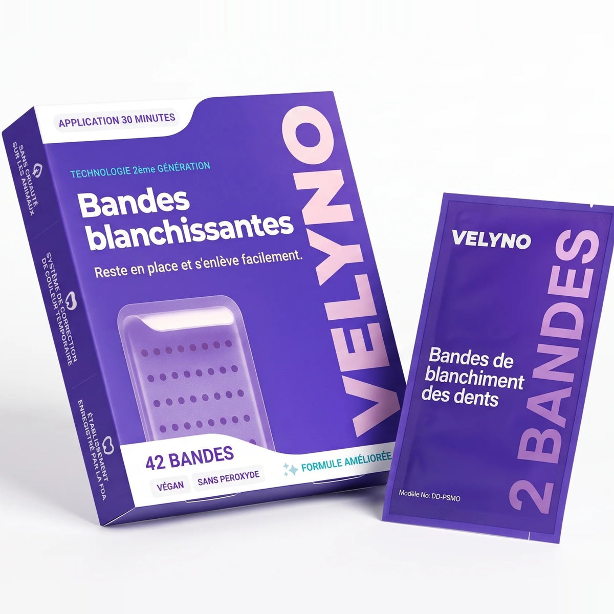 Bandes blanchissantes violettes